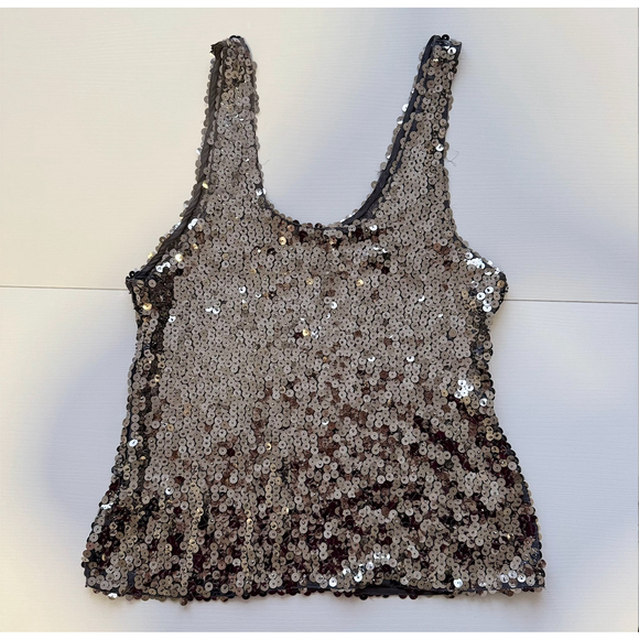 Zara Sequin Strap Top Size M - Picture 5 of 7
